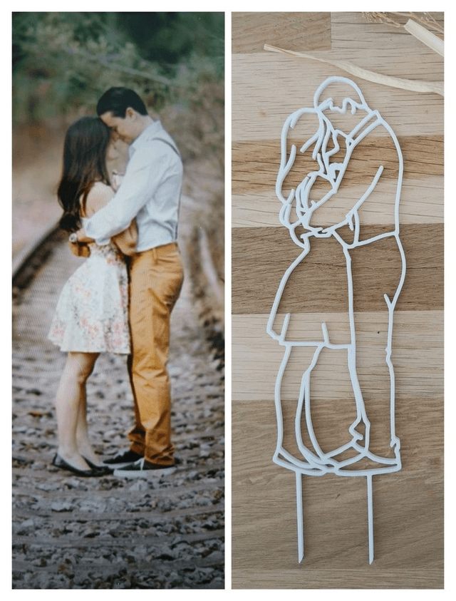  Cake Topper Mariage - Ta silhouette